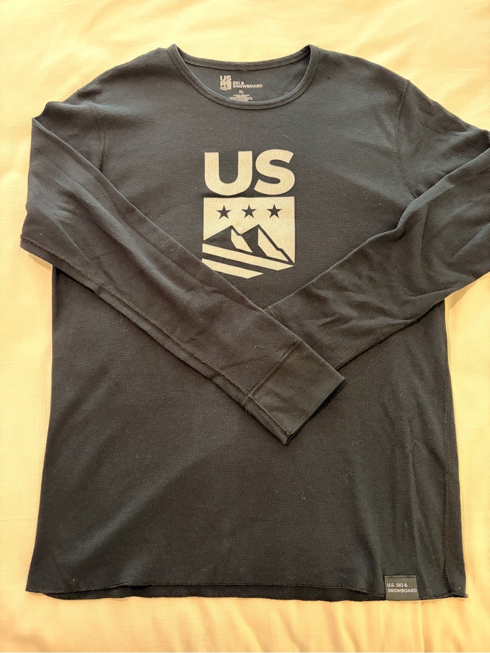 NWOT US Ski & Snowboard Longsleeve Waffle Shirt SZ XL